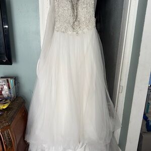 Maggie Sottero Ivory Gown with Silver Accents